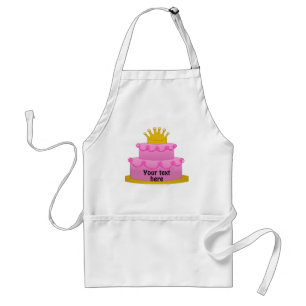 Roze Cake met kroongeboorte Standaard Schort