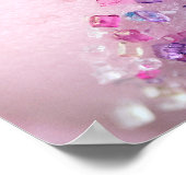 Roze cake met suikerfoto-poster poster (Hoek)