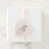 Roze cake mixer Bruidsuitnodiging Hart Bedankt Bedankjes Labels (In situ)