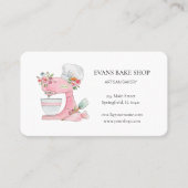 Roze Cake mixer logo Bakkerij Visitekaartje (Voorkant)