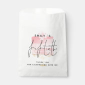 Roze Cake Name 50th Birthday Party Bedankt Bedankzakje (Voorkant)