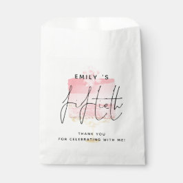 Roze Cake Name 50th Birthday Party Bedankt Bedankzakje