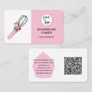 Roze Cake Pastry Chef Bakkerij Visitekaartje