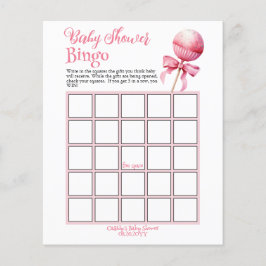 Roze Cake Pop Baby shower Bingogame