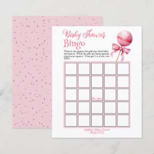 Roze Cake Pop Baby shower Bingogame