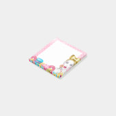 Roze cake Post-it notities Cute bakkerij kantoor m Post-it® Notes (Schuin)