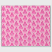 Roze Cake Print Cadeaupapier (Vlak)