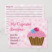 Roze cake Recipe Briefkaart (Voorkant / Achterkant)