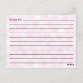 Roze cake Recipe Briefkaart (Achterkant)