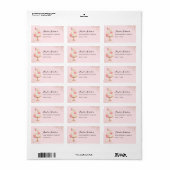 Roze Cake Tea Party Bruiloft Uitnodigingslabels Etiket (Full Sheet)