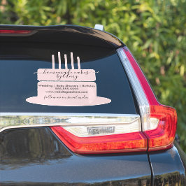 Roze Cakelogobakkerij Zakelijke Marketing Autodeca Sticker