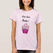 Roze caketaart zet baksteen t-shirt (Voorkant)