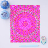 Roze caleidoscoop bulk scrapbookpapierpagina's flyer (Enkel)