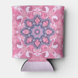 Roze caleidoscoop en paarse bloemencaleidoscoop blikjeskoeler