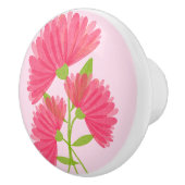 Roze Calendula Bloemen Waterverf Kunst Keramische Knop (Rechts)