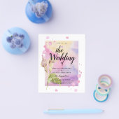 Roze Calla lelie bloemen trouw uitnodiging LeahG Flyer (Enkel)