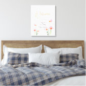 Roze Calla Lelie Bruiloft Welkom Bord Canvas Afdruk (Insitu (Slaapkamer))