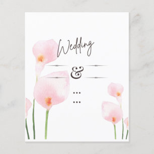 ROZE CALLA LELIES FOTO OVERLAY TROUWKAART