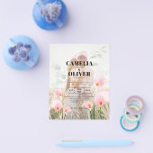 ROZE CALLA LELIES FOTO OVERLAY TROUWKAART FLYER (Enkel)