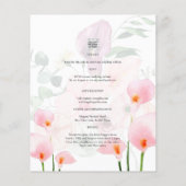 ROZE CALLA LELIES FOTO OVERLAY TROUWKAART FLYER (Achterkant)