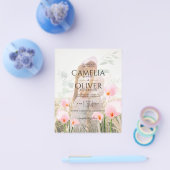 ROZE CALLA LELIES FOTO OVERLAY TROUWKAART FLYER (Enkel)