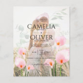 ROZE CALLA LELIES FOTO OVERLAY TROUWKAART FLYER (Voorkant)
