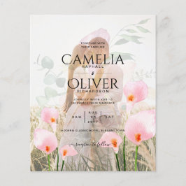 ROZE CALLA LELIES FOTO OVERLAY TROUWKAART FLYER