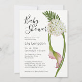 Roze Calla Lilies Elegant & Modern Floral | wit Kaart (Voorkant)