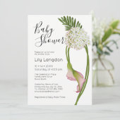 Roze Calla Lilies Elegant & Modern Floral | wit Kaart (Staand voorkant)