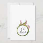 Roze Calla Lilies Elegant & Modern Floral | wit Kaart (Achterkant)