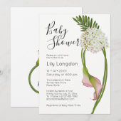 Roze Calla Lilies Elegant & Modern Floral | wit Kaart (Voorkant / Achterkant)