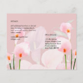 Roze Calla Lily Bouquet Wedding RSVP (Achterkant)