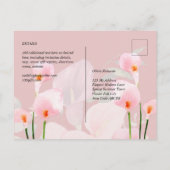 Roze Calla Lily Bouquet Wedding RSVP Briefkaart (Achterkant)