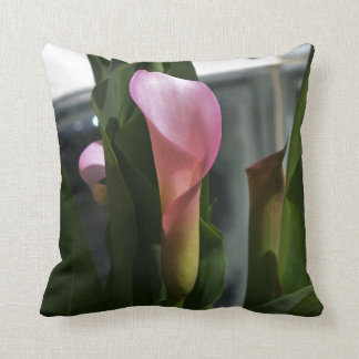 Roze Calla Lily (één zijde bedrukt) Kussen