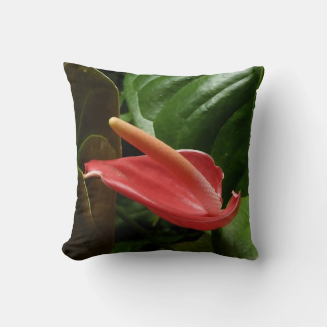 Roze Calla Lily Elegant Bloemen Kussen (Voorkant)