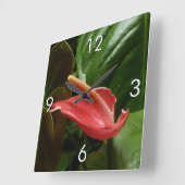 Roze Calla Lily Elegant Bloemen Vierkante Klok (Hoek)