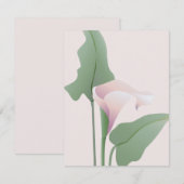 Roze Calla Lily Floral aankondiging (Voorkant / Achterkant)