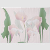 Roze Calla Lily Floral ontkoppeling Tissuepapier (Voorkant)