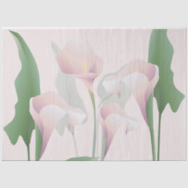 Roze Calla Lily Floral ontkoppeling Tissuepapier