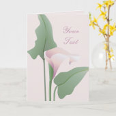 Roze Calla Lily Floral Wenskaart Kaart (Gele Bloem)