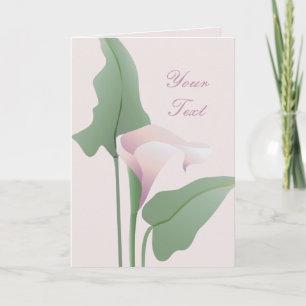 Roze Calla Lily Floral Wenskaart Kaart