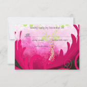 Roze Calla Lily Flower Wedding RSVP (Voorkant)