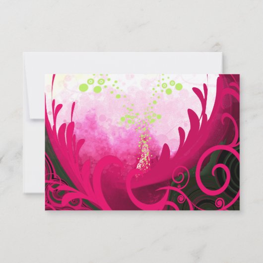 Roze Calla Lily Flower Wedding RSVP (Achterkant)