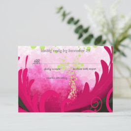 Roze Calla Lily Flower Wedding RSVP