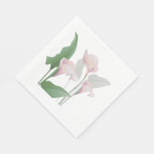 Roze Calla Lily Flowers Paper Napkins Servetten (Hoek)