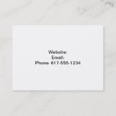 Roze Calla Lily op White Visitekaartje (Achterkant)