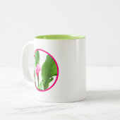 roze Calla Lily Tweekleurige Koffiemok (Voorkant links)
