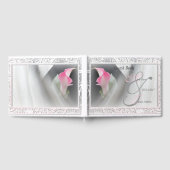 Roze Calla Lily Vourish Wedding Guest Book Gastenboek (Volledig)
