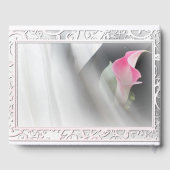 Roze Calla Lily Vourish Wedding Guest Book Gastenboek (Achterkant)