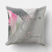 Roze Calla Lily Vourish Wedding Sierkussen (Voorkant)